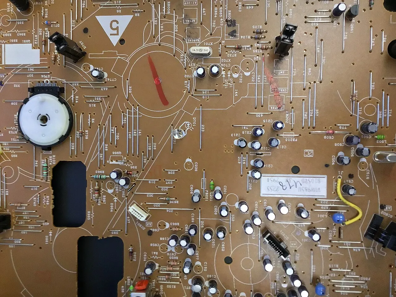 Nahaufnahme einer bestückten Platine